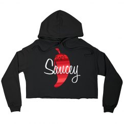Saucey Crop Hoodie