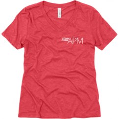 Ladies Relaxed Fit Super Soft Triblend V-Neck Tee