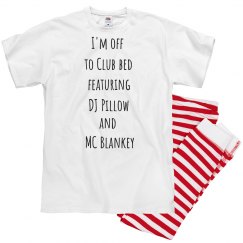 Christmas Club Bed UNISEX Pajama Set