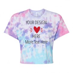 Women's Tie Dye Crop Top Tee