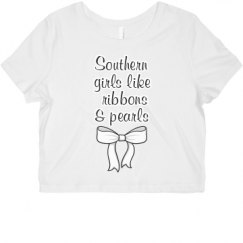 Ladies Slim Fit Crop Top Tee