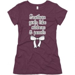 Ladies Slim Fit Super Soft Triblend Tee