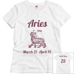 My Aries shirt maroon