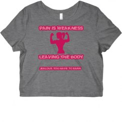 Ladies Slim Fit Crop Top Tee