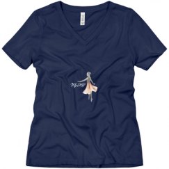 Ladies Relaxed Fit V-Neck Tee