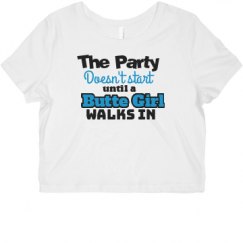 Ladies Slim Fit Crop Top Tee