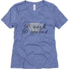 Ladies Relaxed Fit Super Soft Triblend V-Neck Tee