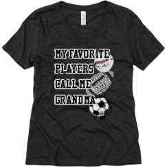 Ladies Relaxed Fit Super Soft Triblend V-Neck Tee