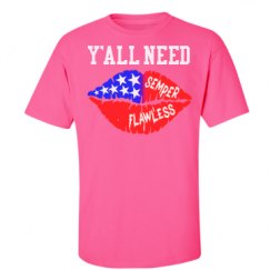 Unisex Ultra Cotton Safety Neon Crewneck Tee