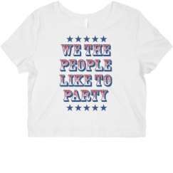 Ladies Slim Fit Crop Top Tee