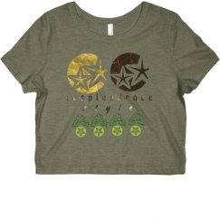 Ladies Slim Fit Crop Top Tee