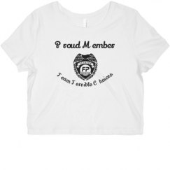 Ladies Slim Fit Crop Top Tee