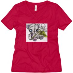Ladies Relaxed Fit V-Neck Tee