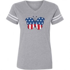 Ladies Relaxed Fit Vintage Sports Tee