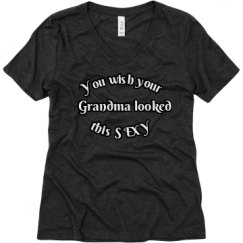 Ladies Relaxed Fit Super Soft Triblend V-Neck Tee