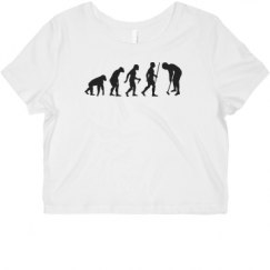 Ladies Slim Fit Crop Top Tee