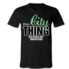 Unisex V-Neck Jersey Tee