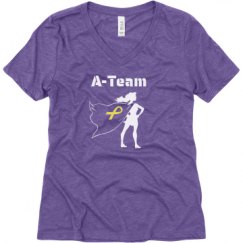 Ladies Relaxed Fit Super Soft Triblend V-Neck Tee