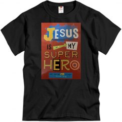 Black tee w/Jesus verbiage graphic 