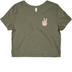 Ladies Slim Fit Crop Top Tee