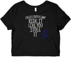 Ladies Slim Fit Crop Top Tee