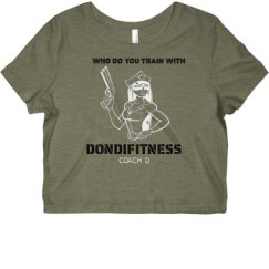 Ladies Slim Fit Crop Top Tee