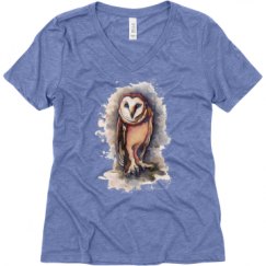 Ladies Relaxed Fit Super Soft Triblend V-Neck Tee