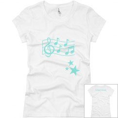 New music notes tee