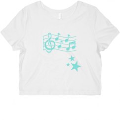 Ladies Slim Fit Crop Top Tee