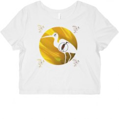 Ladies Slim Fit Crop Top Tee