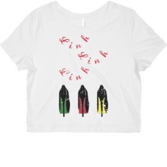 Ladies Slim Fit Crop Top Tee