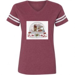 Ladies Relaxed Fit Vintage Sports Tee