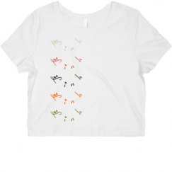 Ladies Slim Fit Crop Top Tee