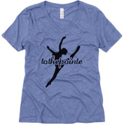 Ladies Relaxed Fit Super Soft Triblend V-Neck Tee