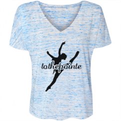 Ladies Flowy Slouchy V-Neck Tee