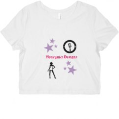 Ladies Slim Fit Crop Top Tee