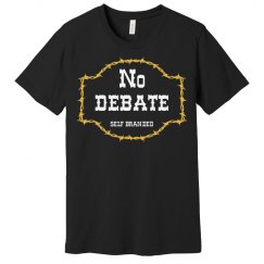 No Debate Tee Blk Yellow
