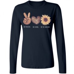 Ladies Relaxed Fit Basic Long Sleeve Tee