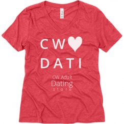 Ladies Relaxed Fit Super Soft Triblend V-Neck Tee