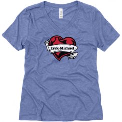 Ladies Relaxed Fit Super Soft Triblend V-Neck Tee