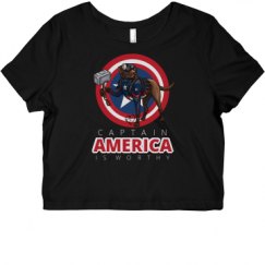 Ladies Slim Fit Crop Top Tee