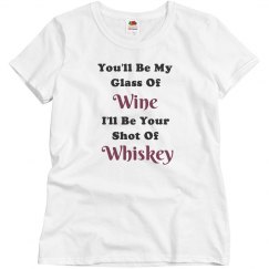 wine/whiskey tee