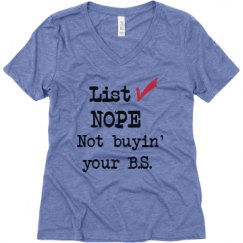 Ladies Relaxed Fit Super Soft Triblend V-Neck Tee