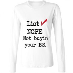 Ladies Relaxed Fit Basic Long Sleeve Tee