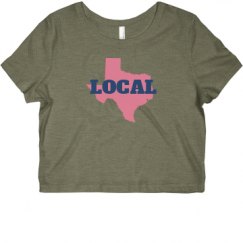 Ladies Slim Fit Crop Top Tee