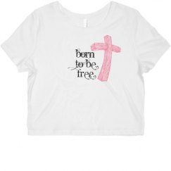 Ladies Slim Fit Crop Top Tee