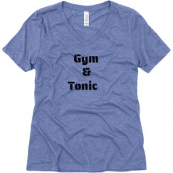 Ladies Relaxed Fit Super Soft Triblend V-Neck Tee