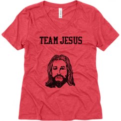 Ladies Relaxed Fit Super Soft Triblend V-Neck Tee