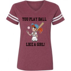 Ladies Relaxed Fit Vintage Sports Tee