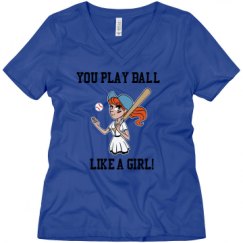 Ladies Relaxed Fit V-Neck Tee